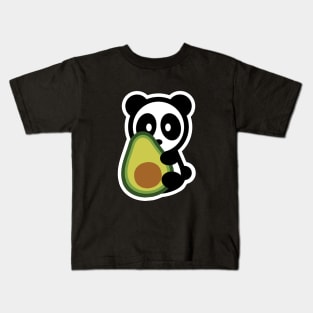 Panda Avocado Bambu Brand Bear Food Snack Cute Fruit Seed Green Guac Chip Dip Sauce Kids T-Shirt